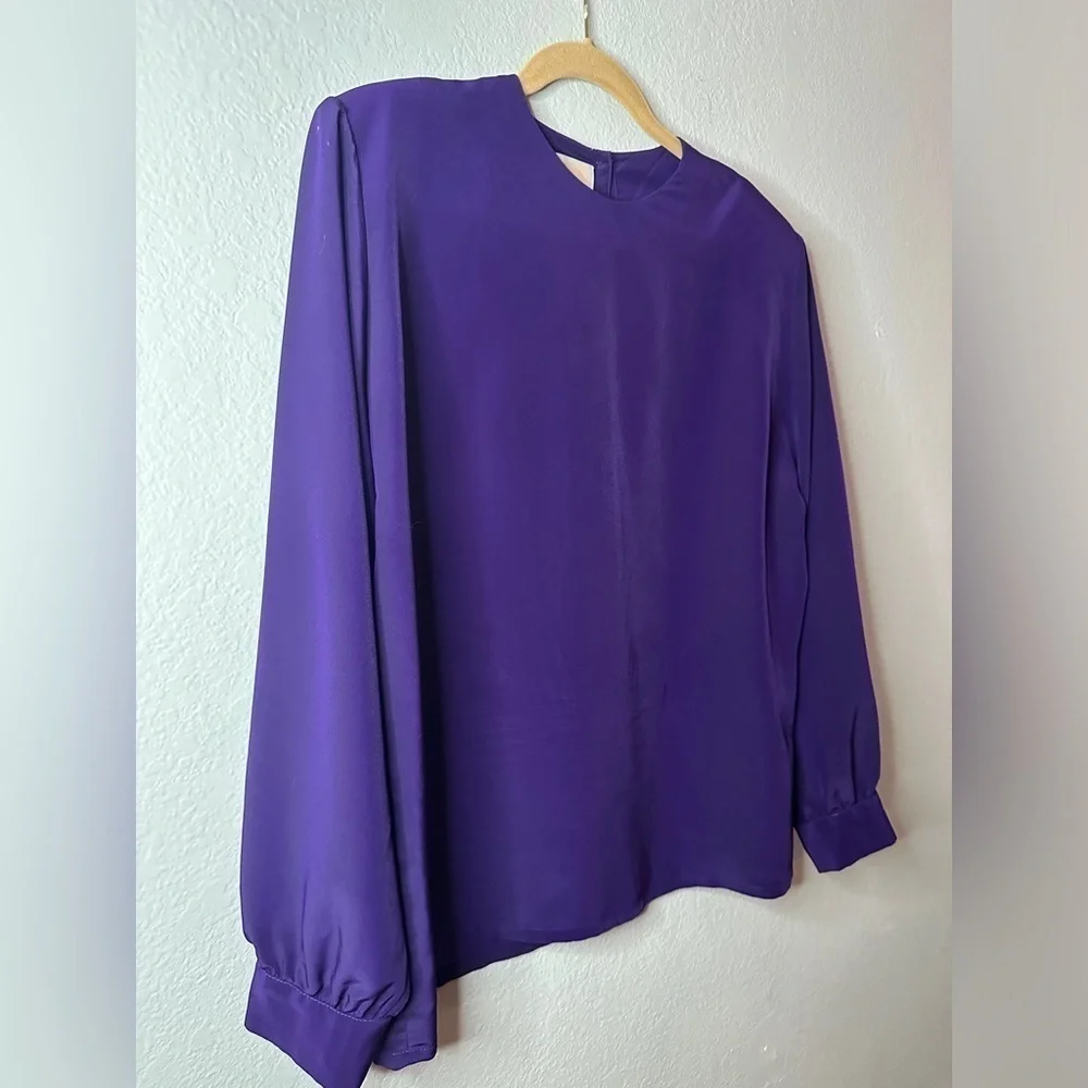 Vintage Sophisticates By Pendleton Purple Blouse Women’s Size 16 - Picture 2 of 10